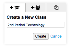 Create a New Class screen
