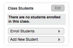 Class enrollment screen